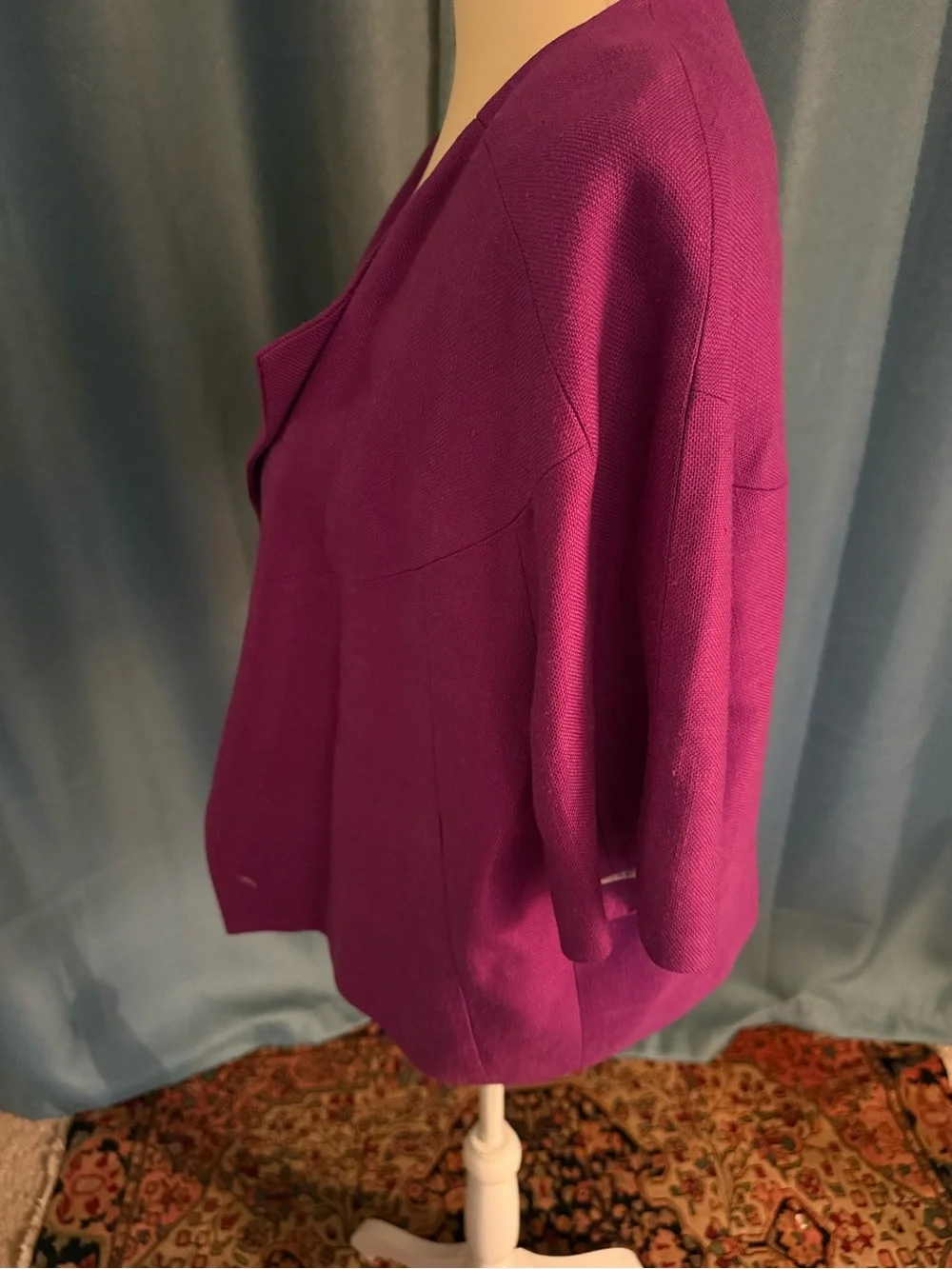 kate spade Short Sleeve Cropped Jacket - Plum